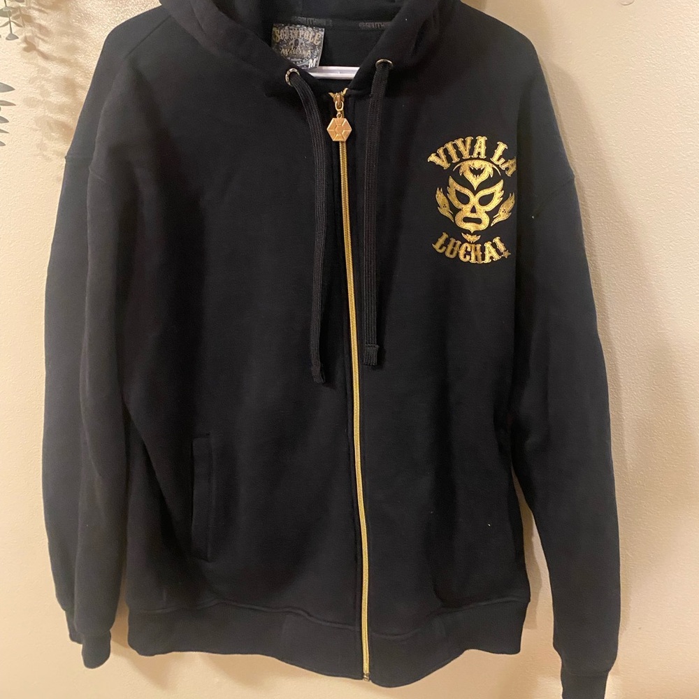 South Pole Black and Gold Hoodie Jacket
